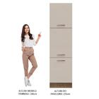 Paneleiro Armário De Cozinha 60 Cm 3 Portas Rustic/crema Agat