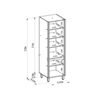 Paneleiro Arya 50cm 100% Mdf Jequitibá/gris Fosco - Sallar Ho