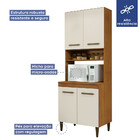 Paneleiro Atenas 4 Portas 2 Prateleiras Nature/off White - Ka