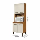 Paneleiro Atenas 4 Portas 2 Prateleiras Nature/off White - Ka