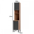 Paneleiro Avelã 2 Portas Mel/grafite - Telasul