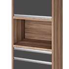 Paneleiro Baronesa 2 Pt Grafite E Marrom