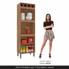 Paneleiro Bella 1 Porta C/ Garrafeiro Carvalho/ Off White - M