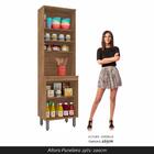 Paneleiro Bella 2 Portas C/vidro Carvalho/ Off White - Moveis