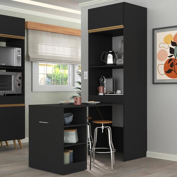 Paneleiro C/ Mesa Dobrável 1 Porta P/ Forno E Microondas Vene