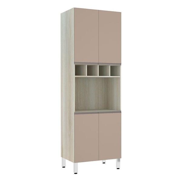 Paneleiro C/ Nicho De Microondas 70cm E 1 Nicho Luci Legno C