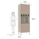 Paneleiro C/ Nicho De Microondas 70cm E 1 Nicho Luci Legno C