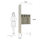 Paneleiro C/ Nicho De Microondas 70cm E 1 Nicho Luci Legno C