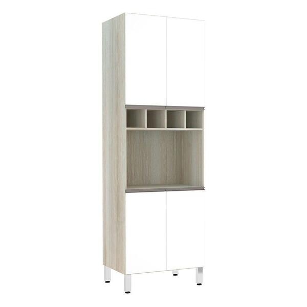 Paneleiro C/ Nicho De Microondas 70cm E 1 Nicho Luci Legno C