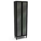 Paneleiro Canelone Com Vidro 2 Pt Preto