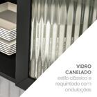 Paneleiro Canelone Com Vidro 2 Pt Preto