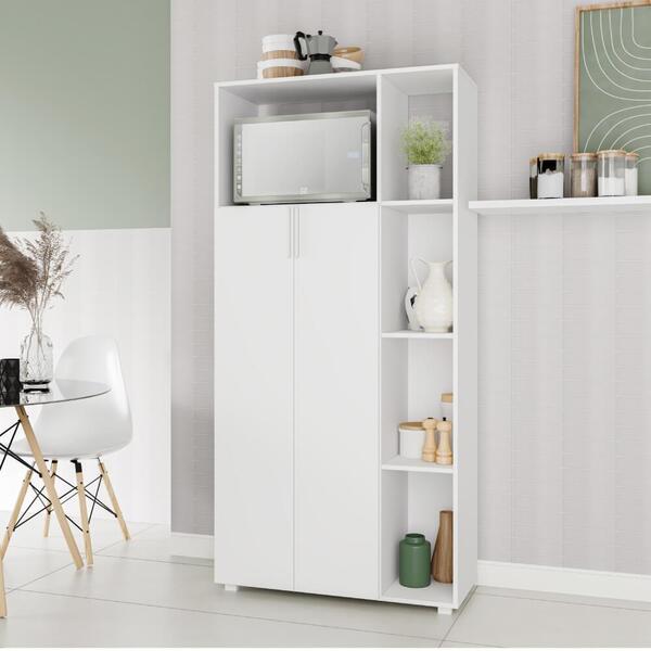 Paneleiro Com 2 Portas E 8 Nichos - Branco