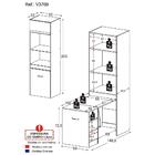 Paneleiro Com Mesa Dobrável 1 Porta Para Forno E Microondas V
