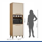 Paneleiro Com Nicho 2 Portas Salvador Cinamomo/off White