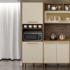 Paneleiro Com Nicho 2 Portas Salvador Cinamomo/off White