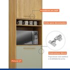 Paneleiro Com Nicho 2 Portas Salvador Marrom/verde