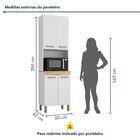 Paneleiro Com Nicho 4 Portas São Luis Branco