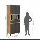 Paneleiro Com Nicho E Gaveta Tarantela Valdemóveis Cinamomo/g