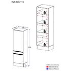 Paneleiro Com Rodapé 2 Portas Veneza Multimóveis Mp2119.898 P