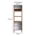 Paneleiro Conecta Com Adega 3 Pt Ébano E Off White