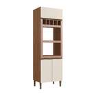 Paneleiro Conecta Com Adega 3 Pt Ébano E Off White