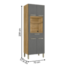 Paneleiro Cozinha Para Microondas  Regina Freijó Gris