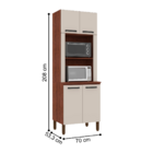 Paneleiro Cozinha Para Microondas  Regina Freijó Gris