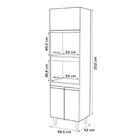 Paneleiro Cozinha Torre Quente 56cm Colorado Preto/cinza - Lu