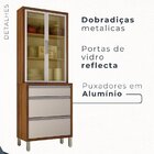 Paneleiro Cristaleira 3 Portas 2 Gavetas Jade Carvalho/off Wh