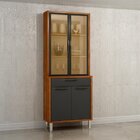 Paneleiro Cristaleira 4 Portas 1 Gaveta Letícia Carvalho/graf