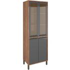 Paneleiro Cristaleira 4 Portas Ronipa Syrah Com Vidro Reflect