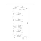 Paneleiro Cristaleira 80cm 4 Portas Montana/fumê/grafite/vidr