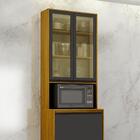 Paneleiro Cristaleira Eduarda Chf Cinamomo/grafite