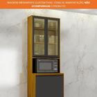 Paneleiro Cristaleira Eduarda Chf Cinamomo/grafite