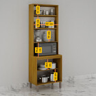 Paneleiro Cristaleira Nala 2 Portas Espaço Para Microondas Mo