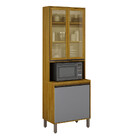 Paneleiro Cristaleira Nala 2 Portas Espaço Para Microondas Mo