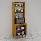 Paneleiro Cristaleira Nala 2 Portas Espaço Para Microondas Mo