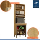 Paneleiro Dakota 4 Portas 4 Prateleiras Cinamomo/grafite - Va