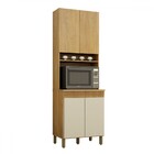 Paneleiro Dakota 4 Portas 4 Prateleiras Cinamomo/off White -