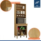 Paneleiro Dakota 4 Portas 4 Prateleiras Cinamomo/off White -