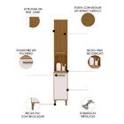 Paneleiro De Cozinha 2 Portas 36cm Rita Freijó/off Acetinado