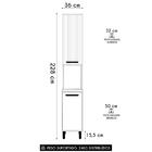 Paneleiro De Cozinha 2 Portas 36cm Rita Freijó/off Acetinado
