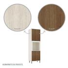 Paneleiro De Cozinha 70 Cm C/ Nicho Microondas 4 Prateleiras