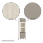 Paneleiro De Cozinha 70 Cm Nichos Para Forno E Microondas Li