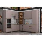 Paneleiro De Cozinha  Belize 2 Portas 50cm Cinza - Henn