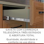 Paneleiro De Cozinha Camponesa 2 Portas 1 Gaveta 66 Cm - Fend
