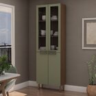 Paneleiro De Cozinha Com 4 Portas E Porta De Vidro Genialflex