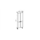 Paneleiro De Cozinha Com 4 Portas Genialflex Ébano/branco