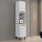 Paneleiro De Cozinha Platina 2 Portas 3 Prateleiras Internas