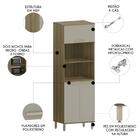 Paneleiro De Cozinha Torre Quente 70cm Nádia Mocca/avelã L01